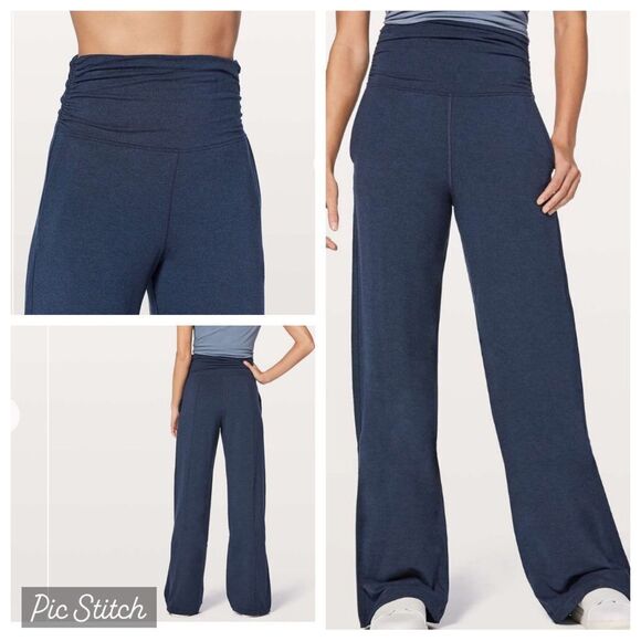 Lululemon Take It Easy Pant Heathered Mod Naval Blue / Naval Blue - Picture 4 of 14